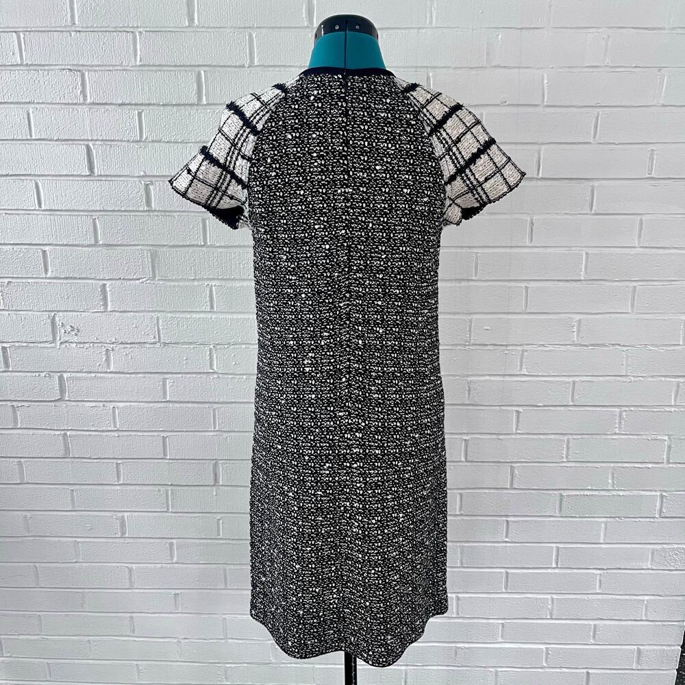 St. John designer plaid tweed midi dress - Picture 2 of 5